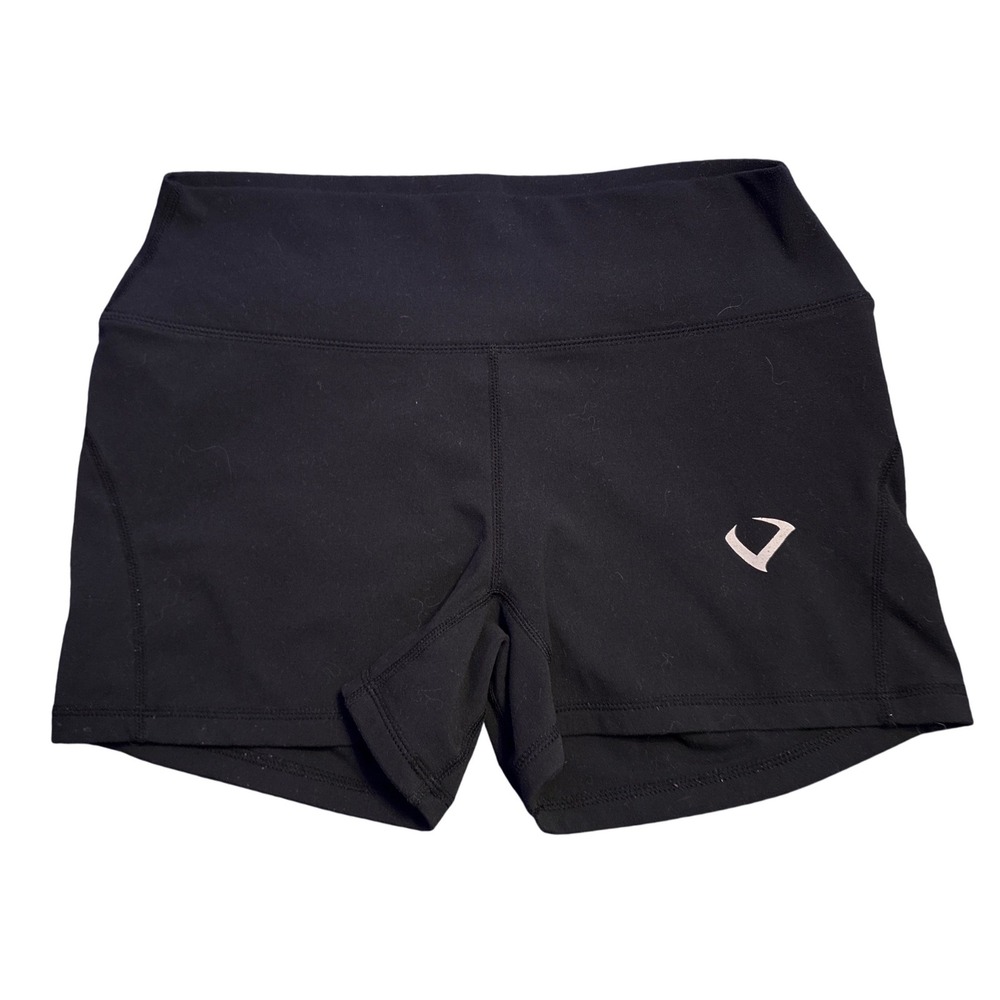 Violete The Dress Code Black High Rise Scrunch Butt Workout Shorts M